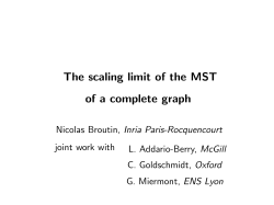 The scaling limit of the MST of a complete graph