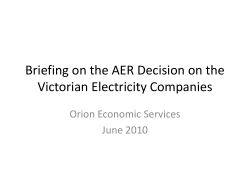 Briefing on the AER Decision