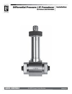 Differential Pressure (∆P) Transducer