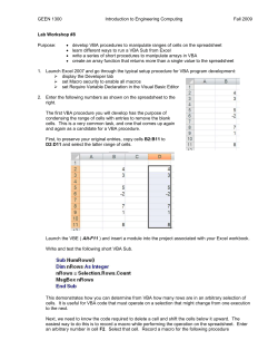 Preparation for Lab Workshop #13
