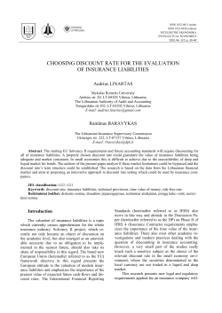 choosing discount rate for the evaluation of insurance liabilities