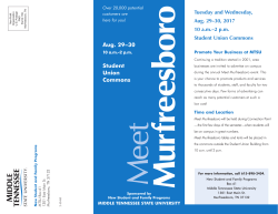 Aug. 23 &ndash;24 Student Union Commons