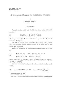 A Uniqueness Theorem for Initial