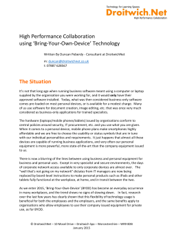 BYOD Technology for Collaboration