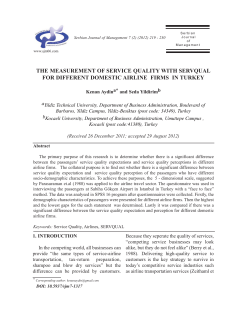 the measurement of service quality with servqual for different