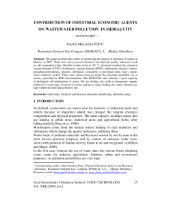 contribution of industrial economic agents on wastewater pollution in
