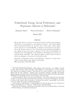 Pocketbook Voting, Social Preferences, and Expressive Motives in