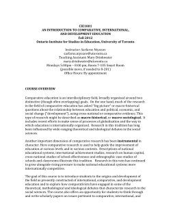 CIE1001 - Ontario Institute for Studies in Education