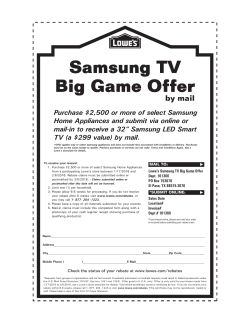 Samsung TV Big Game Offer