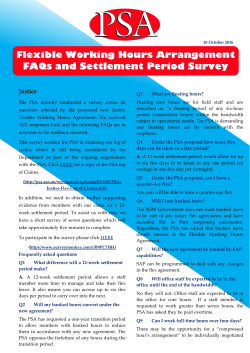 Flexible Working Hours Arrangement FAQs and Settlement Period
