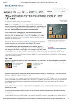 FMCG companies may not make higher profits on