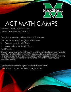 ACT Math Camps - West Virginia Science Adventures