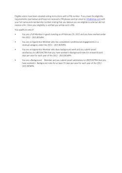 Eligibility requirements for voting in the BCMPA ratification