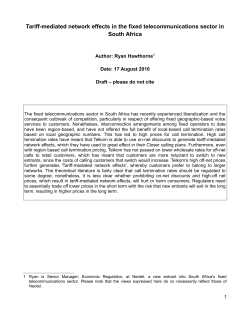 Tariff-mediated network effects in the fixed telecommunications