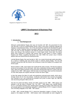 Example Rugby Football Club - Lytchett Minster Rugby Club