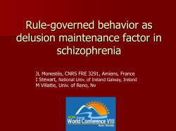 Diapositive 1 - Association for Contextual Behavioral Science