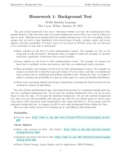 Homework 1: Background Test