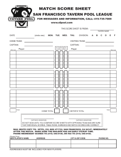 match score sheet san francisco tavern pool league