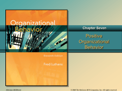 Chapter Seven - Organizational Behavior