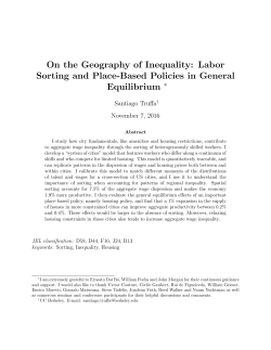 On the Geography of Inequality: Labor Sorting and