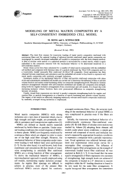 modeling of metal matrix composites by a self-consistent