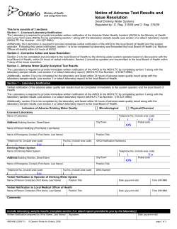 Notice of Adverse Test Results and Issue Resolution