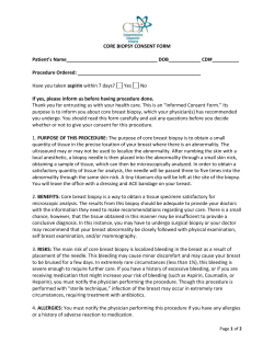 CORE BIOPSY CONSENT FORM Patient`s