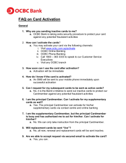 FAQS on Card Activation
