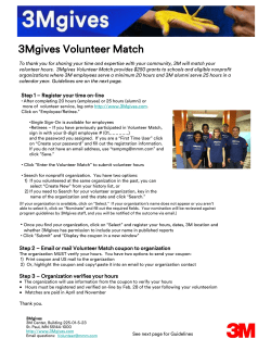 3Mgives Volunteer Match