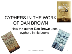 CYPHERS IN THE WORK OF DAN BROWN