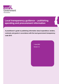 Publishing spending and procurement information