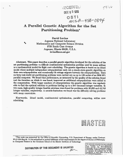 A Parallel Genetic Algorithm for the Set Partitioning