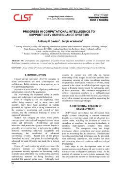 progress in computational intelligence to support cctv surveillance