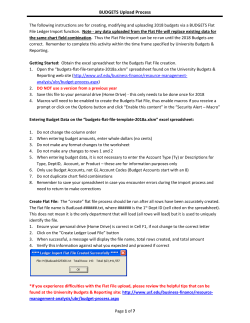Instructions for the Budgets Flat File Upload