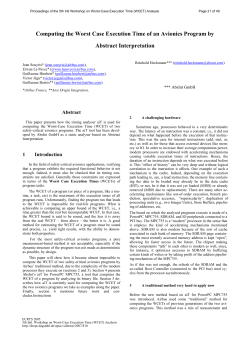 Computing the Worst Case Execution Time of an Avionics