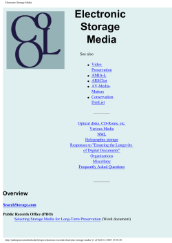 Electronic Storage Media