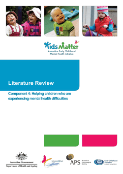Helping children who are experiencing mental health