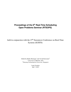 Proceedings of the 6th Real-Time Scheduling Open Problems