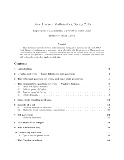 Basic Discrete Mathematics, Spring 2015
