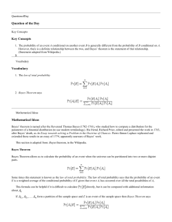 1. Bayes Theorem