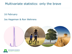 Multivariate statistics