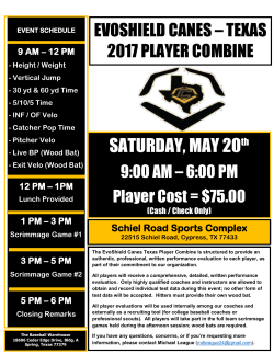 SATURDAY, MAY 20th - Klein Oak Baseball