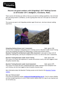 Discover the great outdoors with Girlguiding`s 2017 Walking