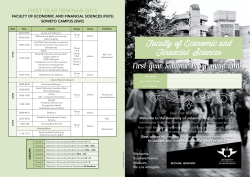 Faculty of Economics and Financial Sciences