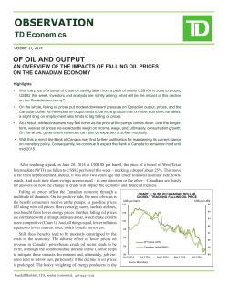 Of Oil and Output