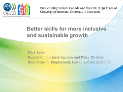 Better skills for more inclusive, sustainable growth