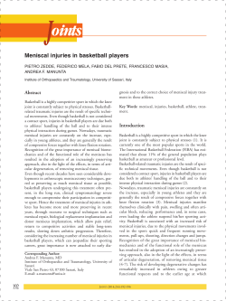 Meniscal injuries in basketball players