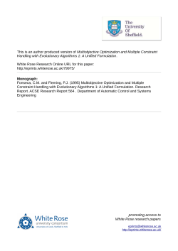 Multiobjective Optimization and Multiple Constraint Handling with