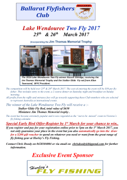 Lake Wendouree Two Fly 2017 Exclusive Event Sponsor