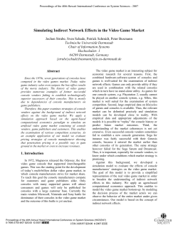 Simulating Indirect Network Effects in the Video Game Market